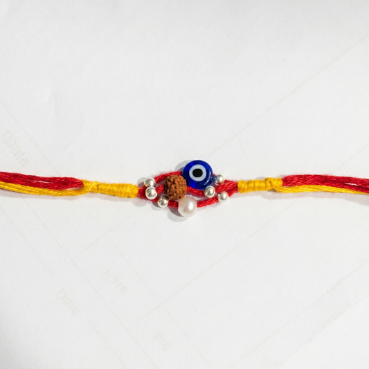 Blue Crystal Rudraksha Rakhi