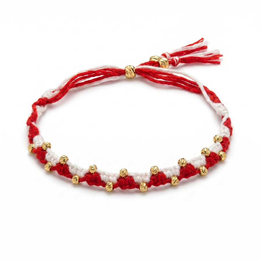 Golden Bead Harmony Rakhi