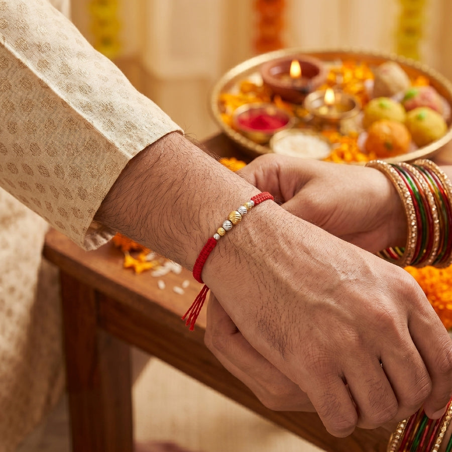 Dual Tone Bead Rakhi