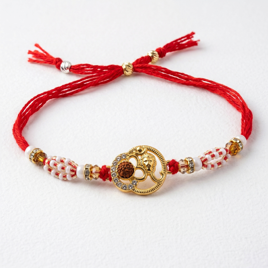 Om Divine Pearl Rakhi
