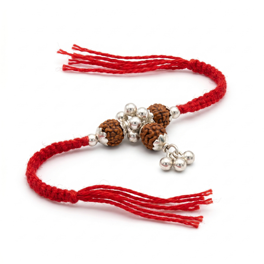 Rudraksha Charm Cluster Rakhi