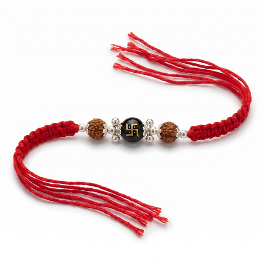 Divine Swastik Rudraksha Rakhi