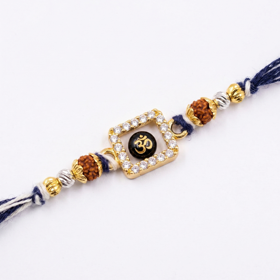 Om Divine Crystal Rakhi