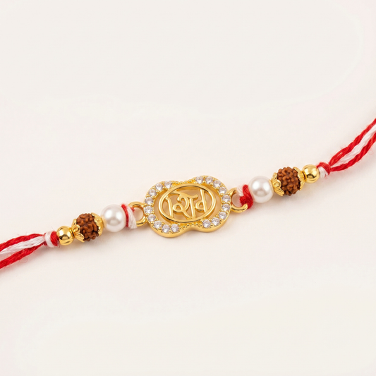 Shiv Pearl Rudraksha Rakhi