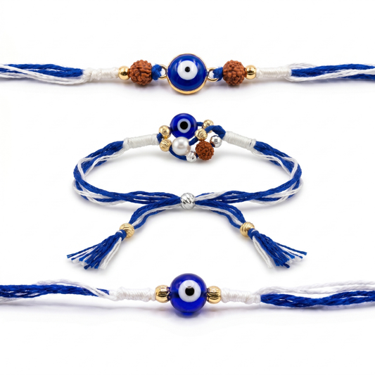 Evil Eye Rakhi Combo Set of 3