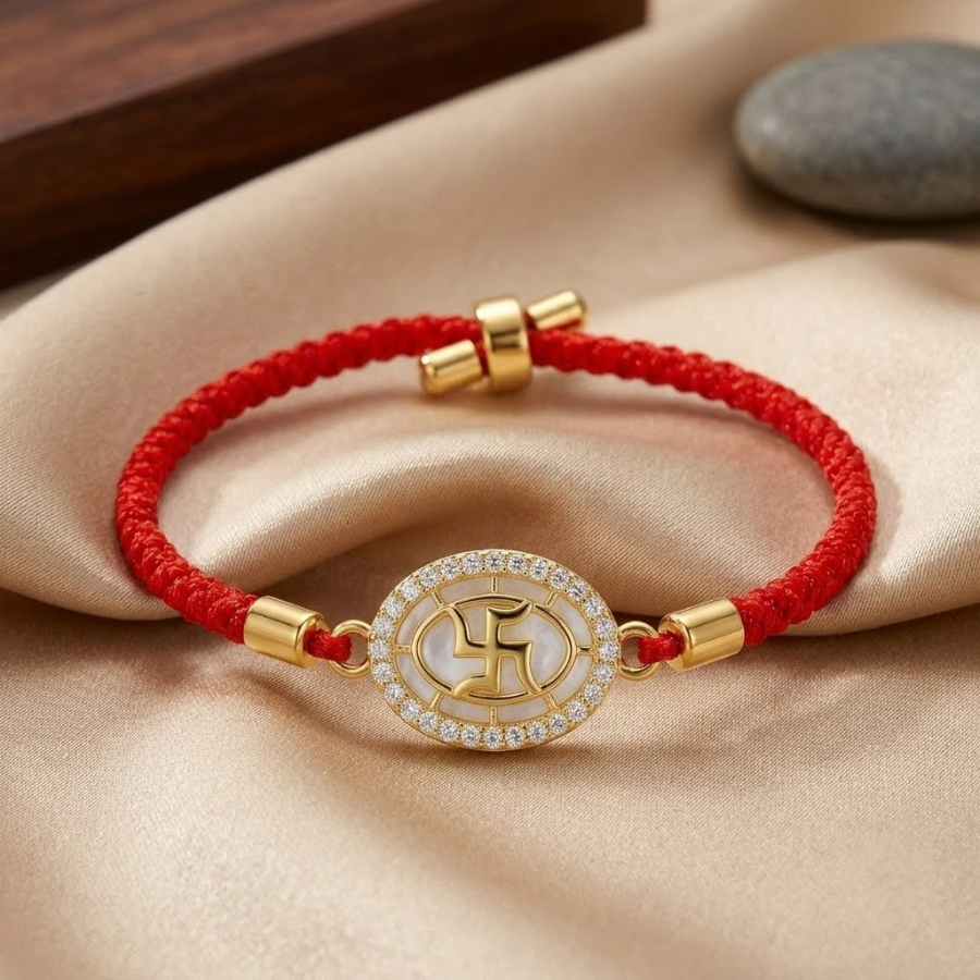 Auspicious Swastik Bracelet Rakhi