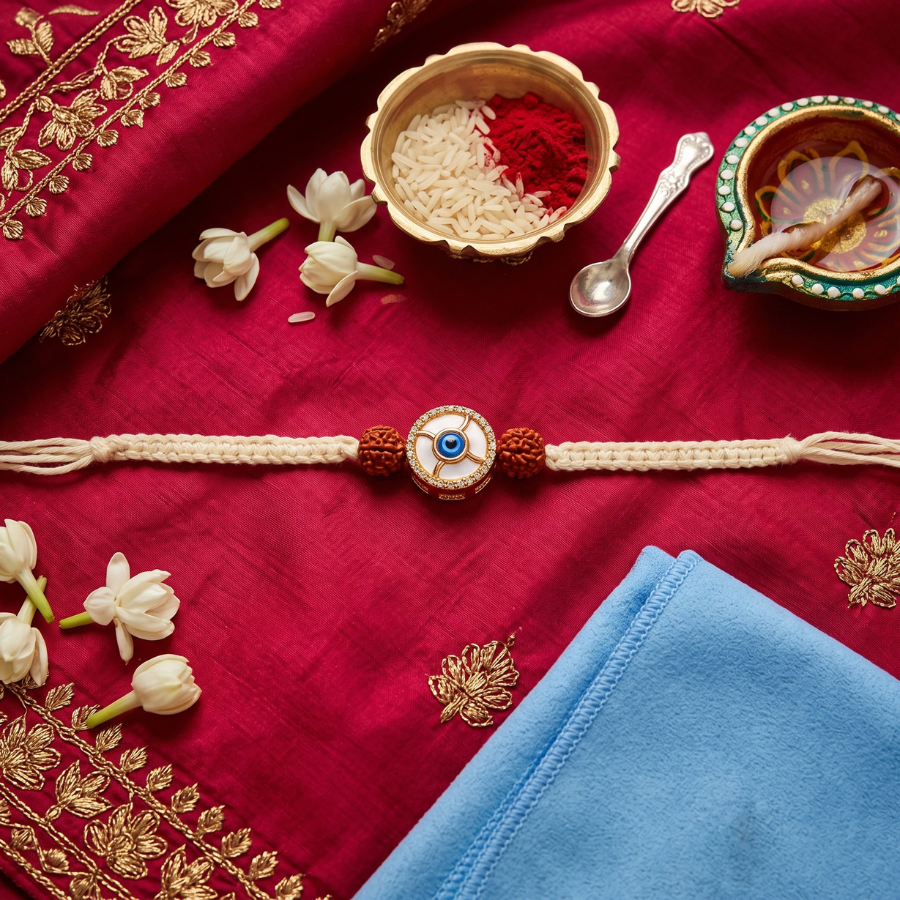 Evil Eye Rudraksha Protection Rakhi