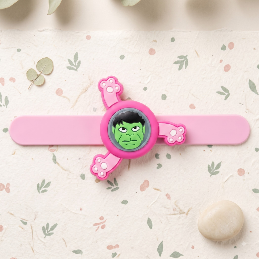 Hulk Spinner Light Kids Rakhi Band