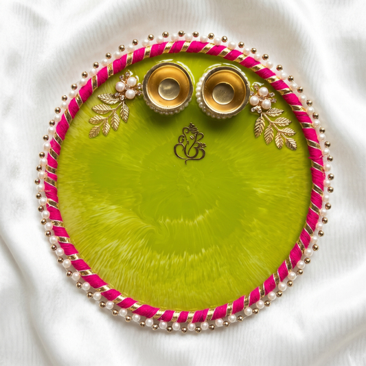Lime Blossom Ganesha Resin Thali