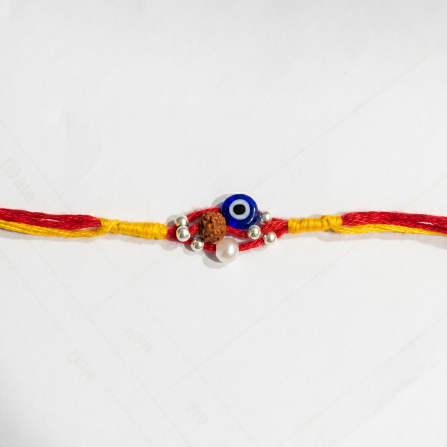 Evil Eye Rudraksha Pearl Rakhi