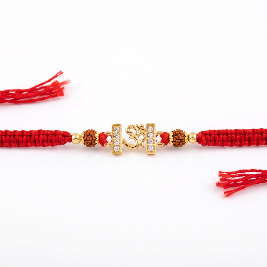 Om Divine Rudraksha Rakhi