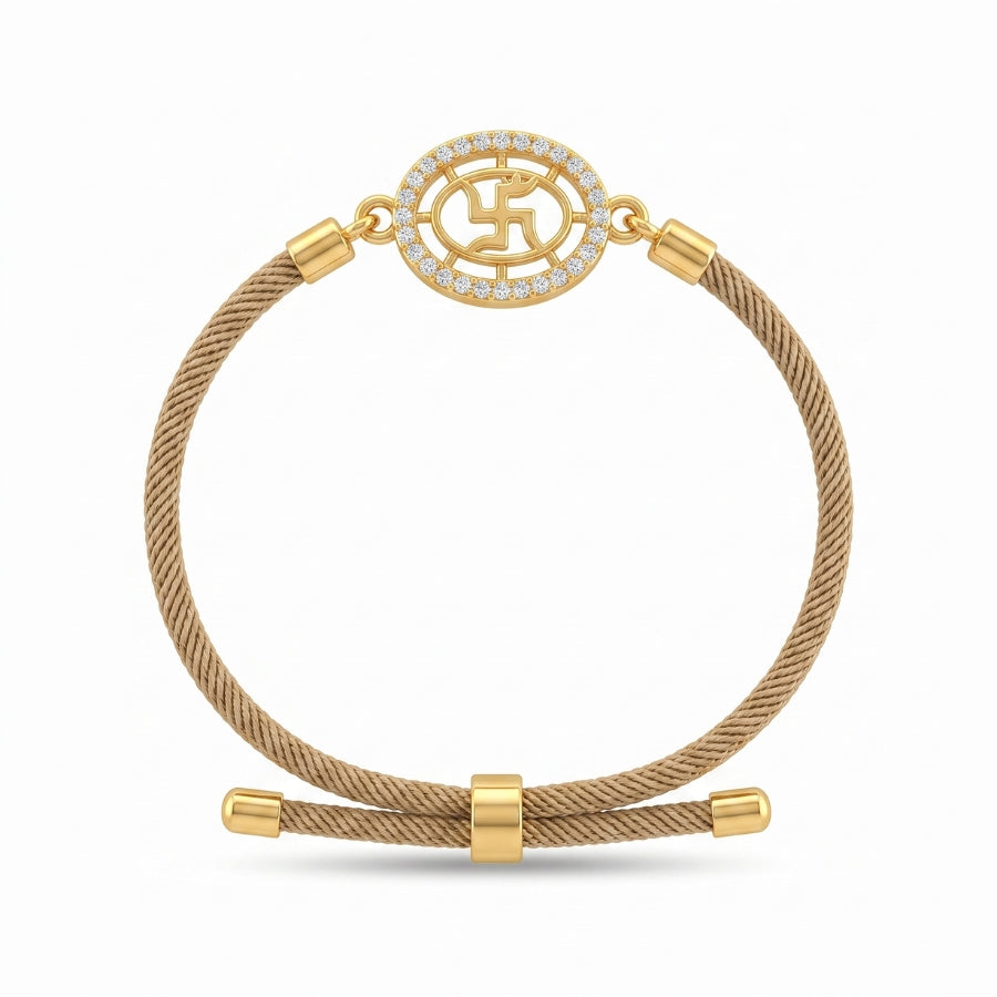 Crystal Swastik Designer Rakhi