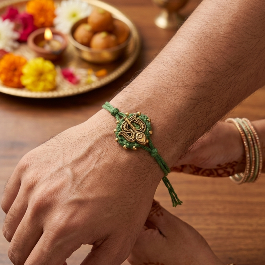 Sacred Trishul Om Thread Rakhi