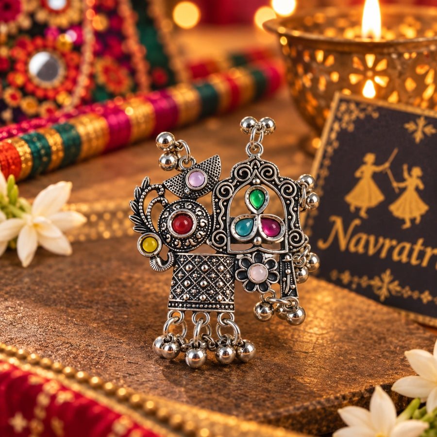 Navrang Jharokha Oxidised Statement Ring