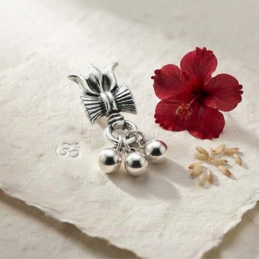 Trishul Damru Oxidised Nose Pin