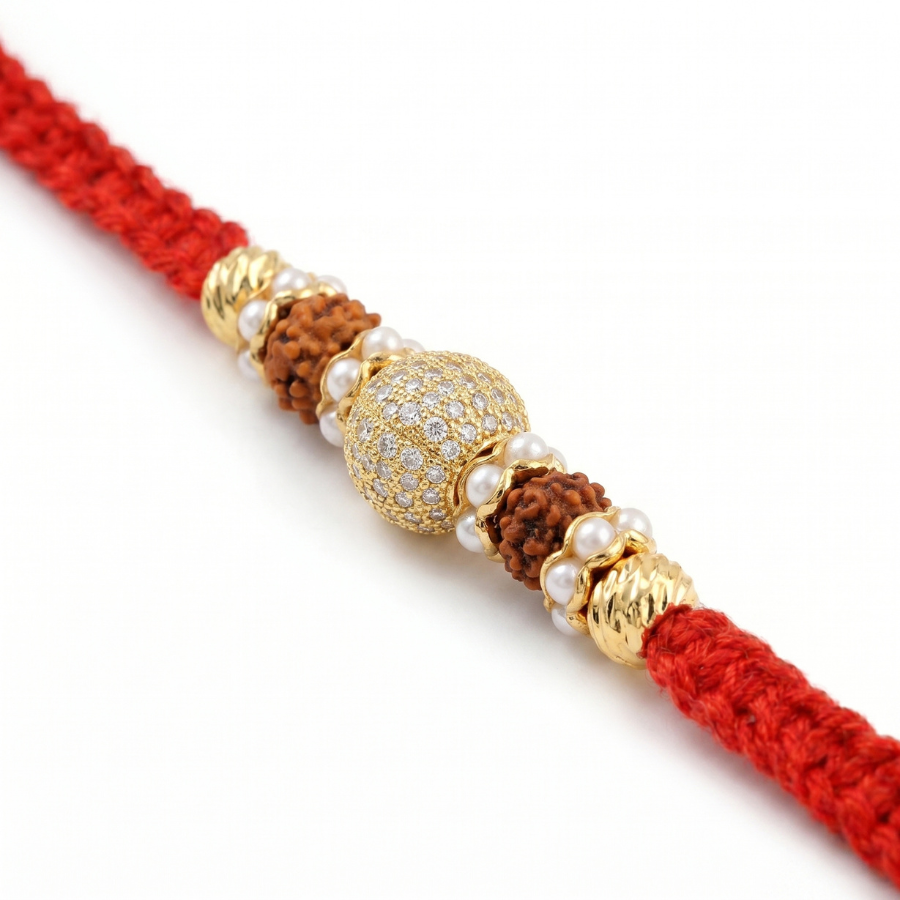 Royal Rudraksha Crystal Rakhi