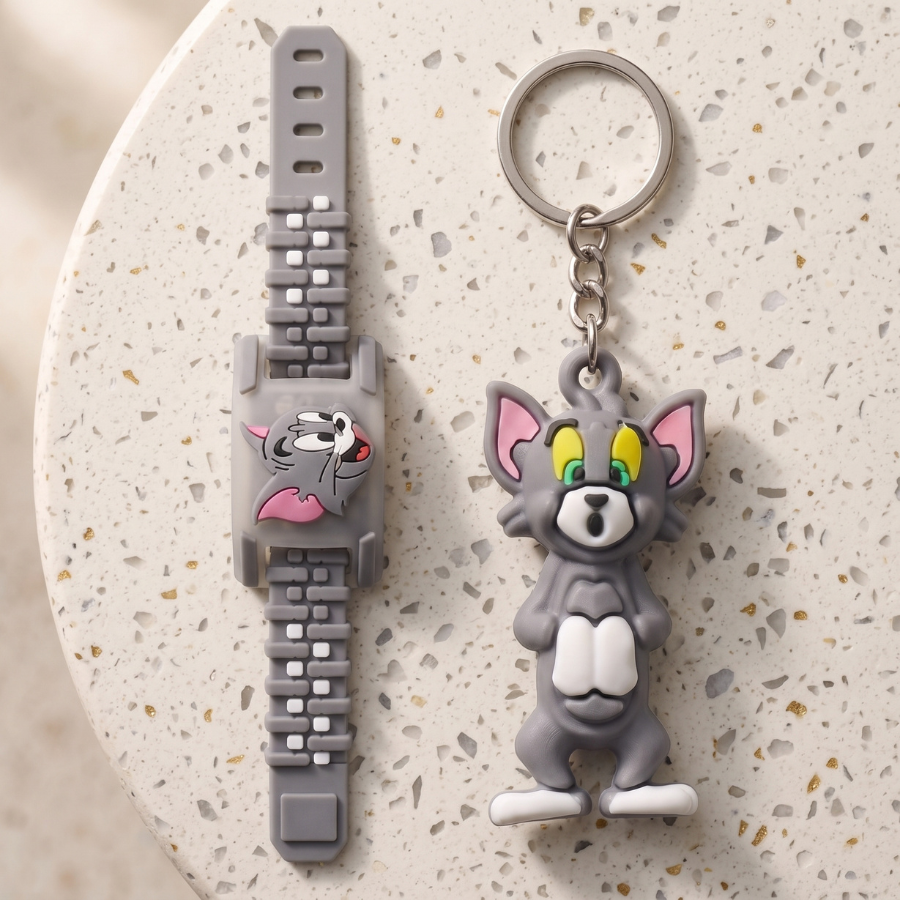 Tom Hero Kids Rakhi Band & Tom Hero Keychain Gift Set