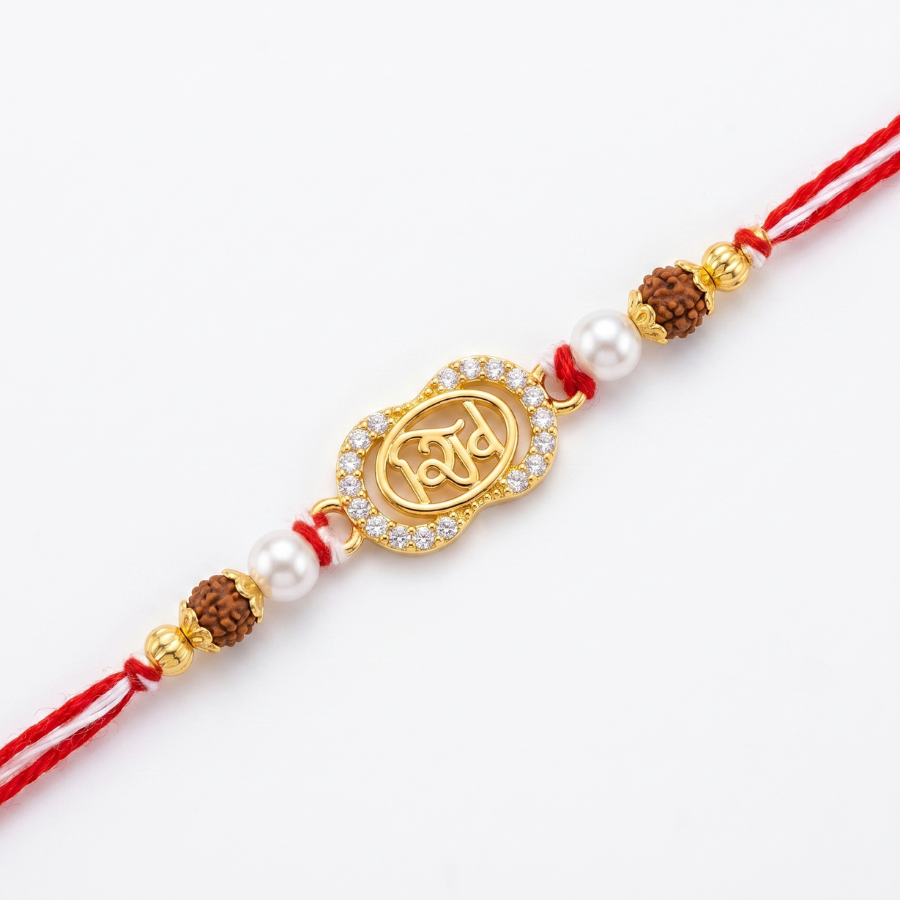 Shiv Pearl Rudraksha Rakhi