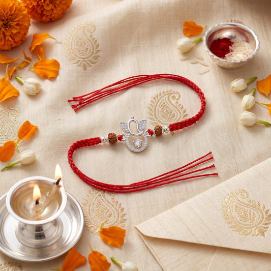 925 Silver Divine Ganesha Rakhi
