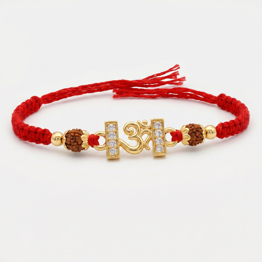 Om Divine Rudraksha Rakhi
