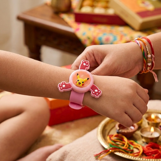 Pikachu Spinner Light Kids Rakhi Band