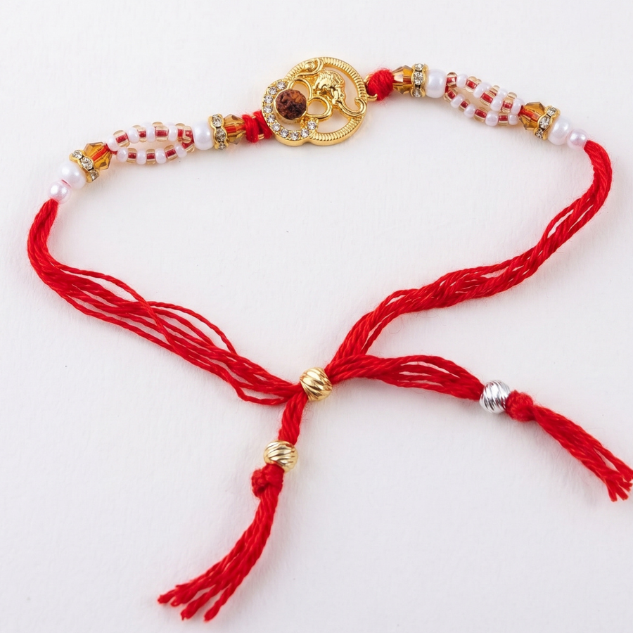 Om Divine Pearl Rakhi