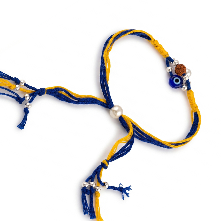 Evil Eye Rudraksha Pearl Rakhi