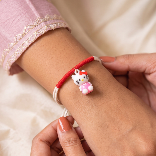 Cute Kitty Character Kids Rakhi