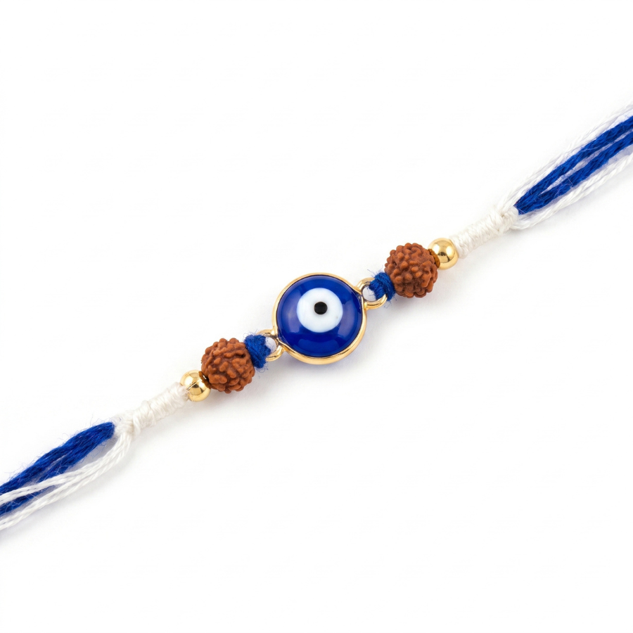 Evil Eye Rudraksha Guardian Rakhi