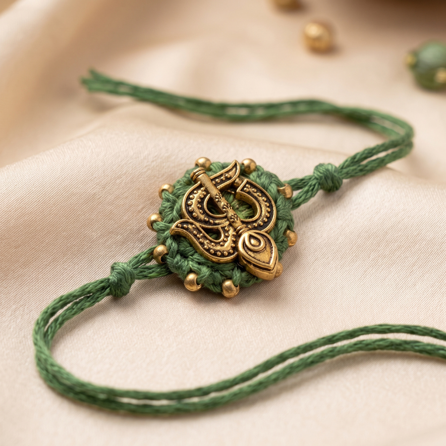 Sacred Trishul Om Thread Rakhi