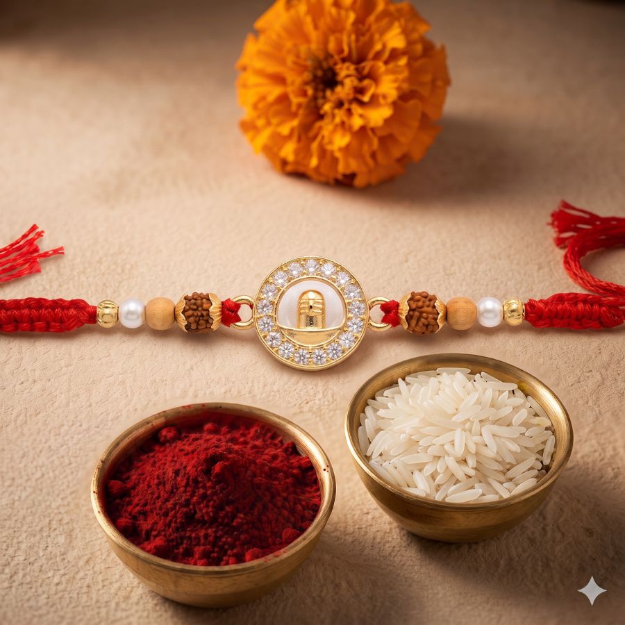Shivling Divine Rudraksha Rakhi