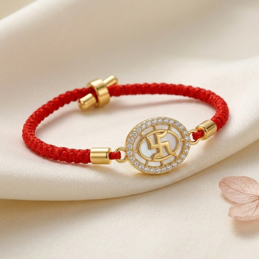 Auspicious Swastik Bracelet Rakhi