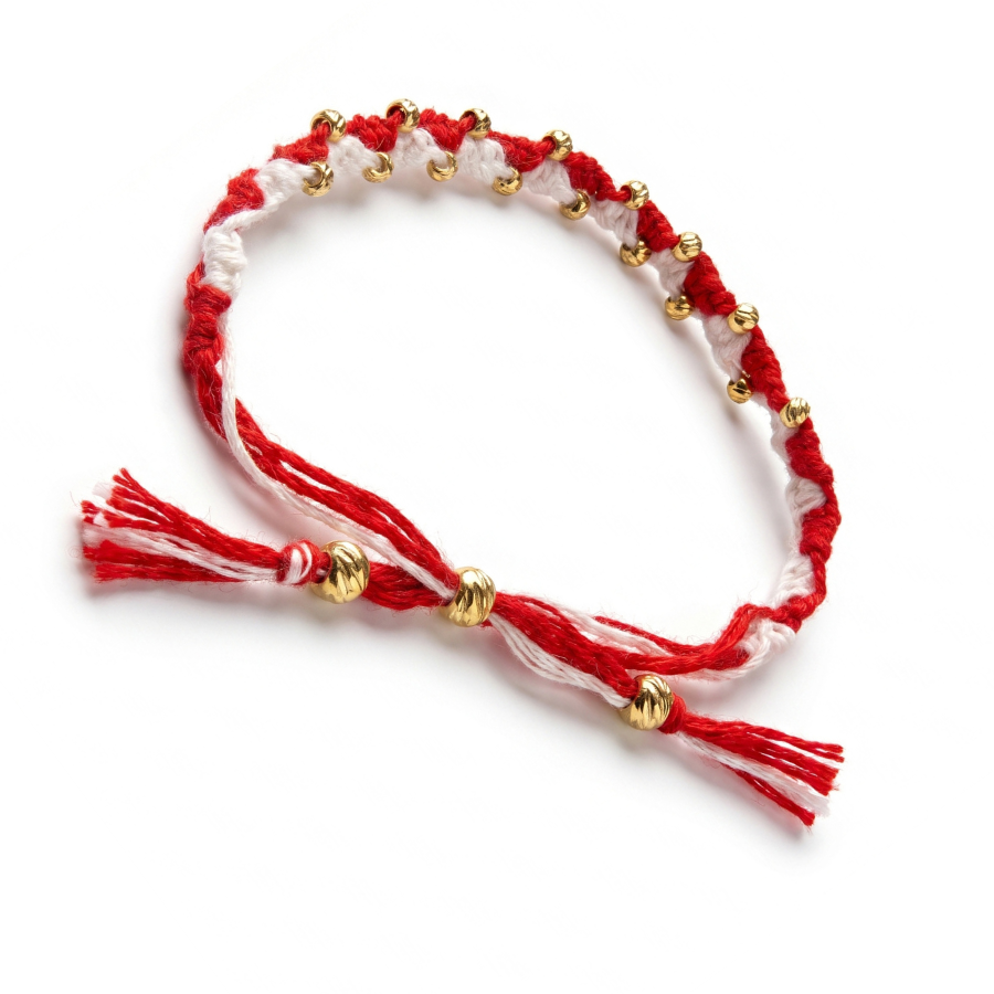 Golden Bead Harmony Rakhi