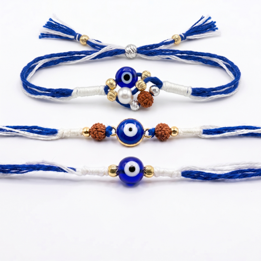 Evil Eye Rakhi Combo Set of 3