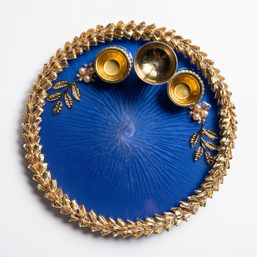 Royal Sapphire Resin Thali