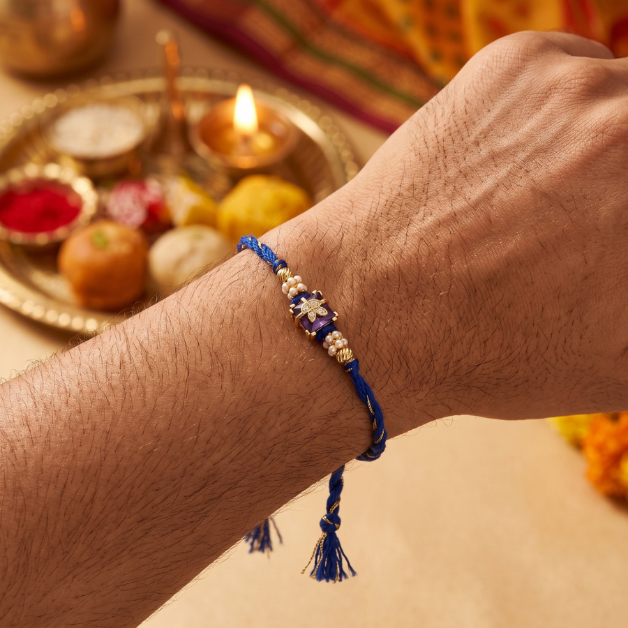 Purple Crystal Rakhi