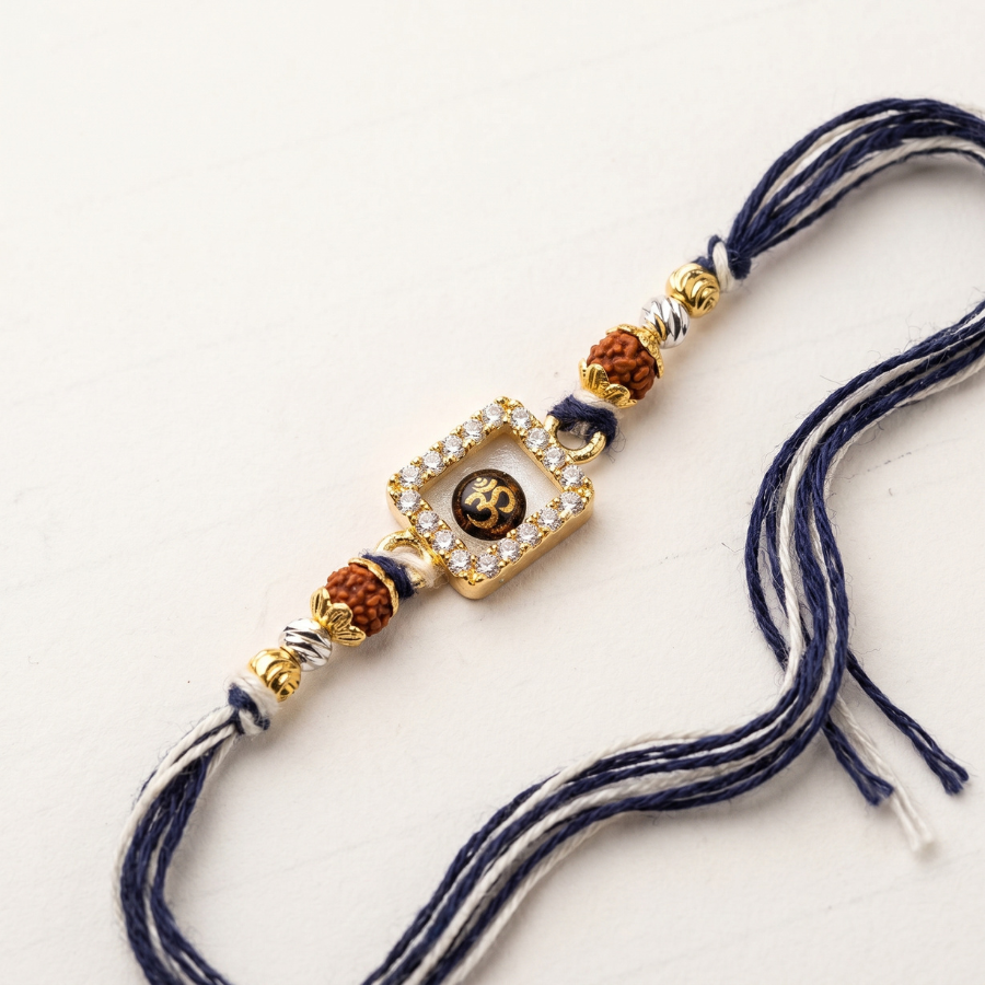 Om Divine Crystal Rakhi