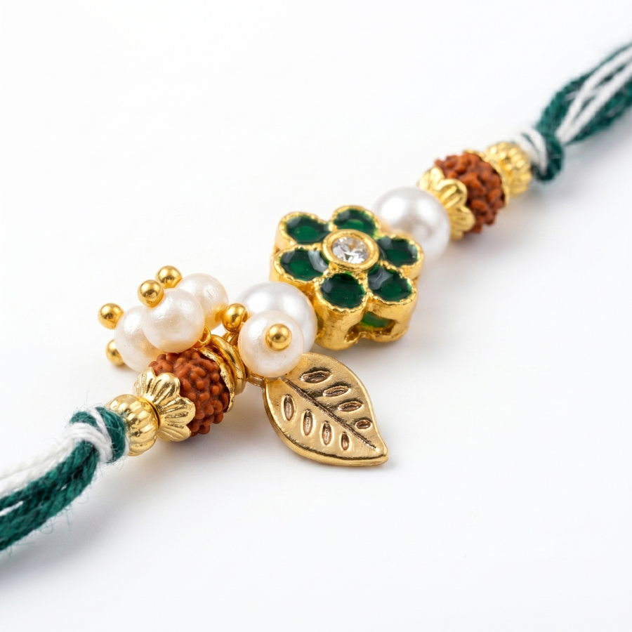 Emerald Garden Charm Rakhi