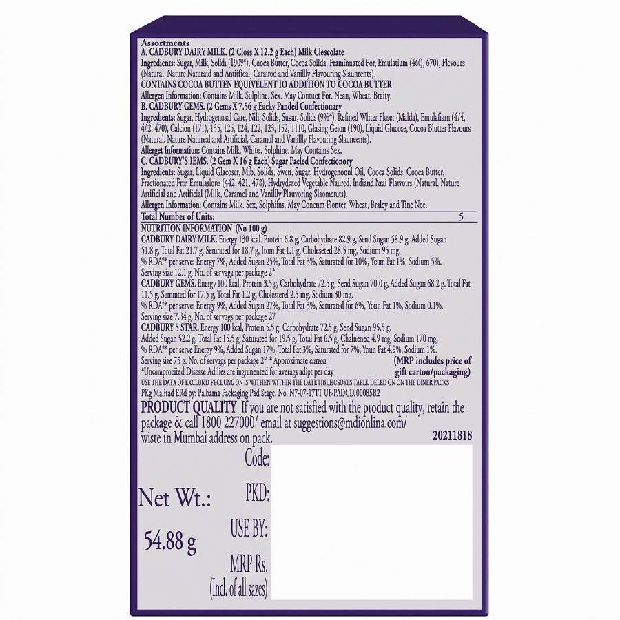 Cadbury Celebrations Assorted Chocolate Gift Pack