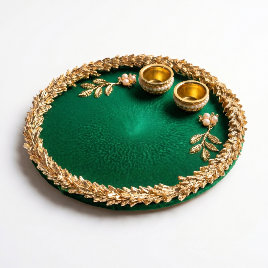 Emerald Luxe Resin Thali