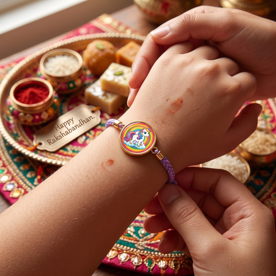 Rainbow Unicorn Kids Rakhi