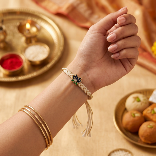 Midnight Lotus Designer Rakhi
