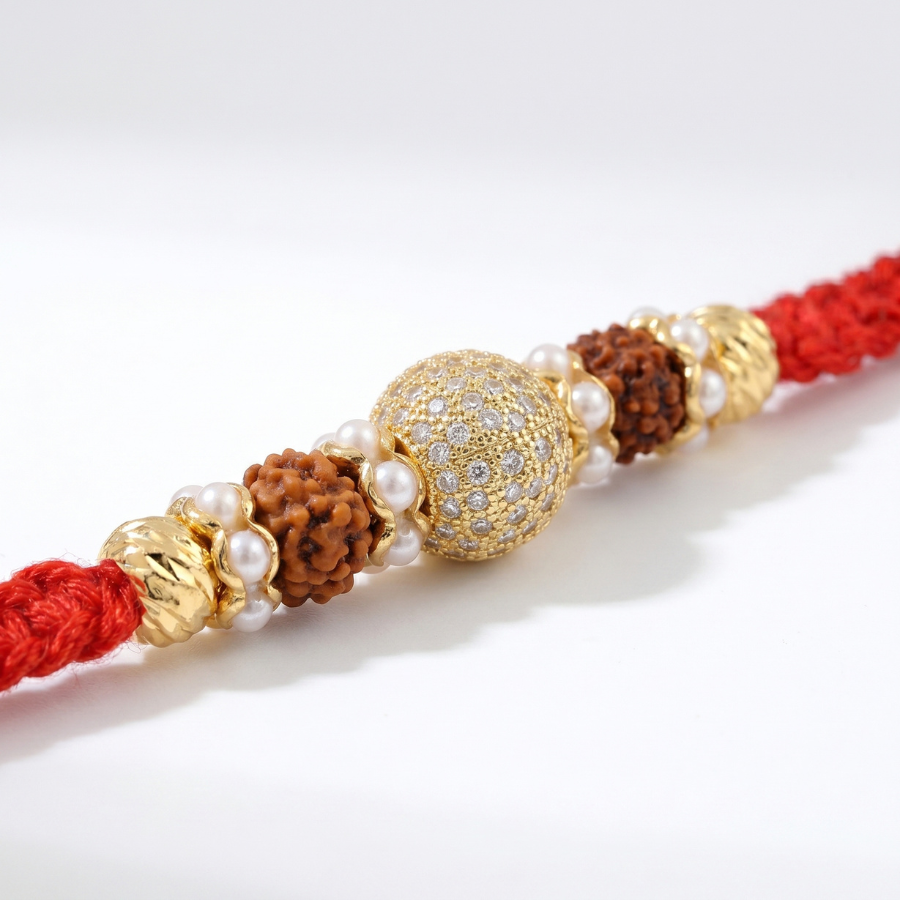 Royal Rudraksha Crystal Rakhi