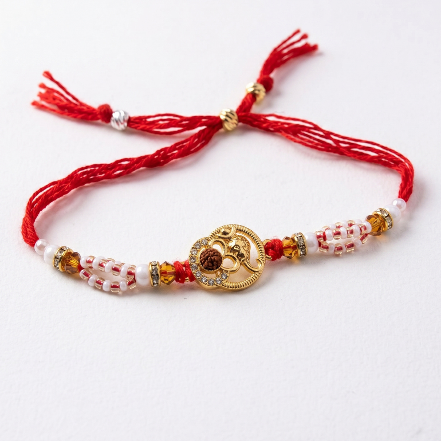 Om Divine Pearl Rakhi