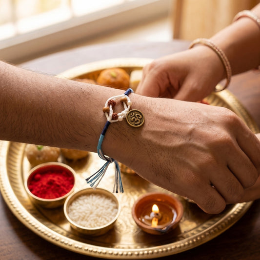 Divine Om Rudraksha Rakhi