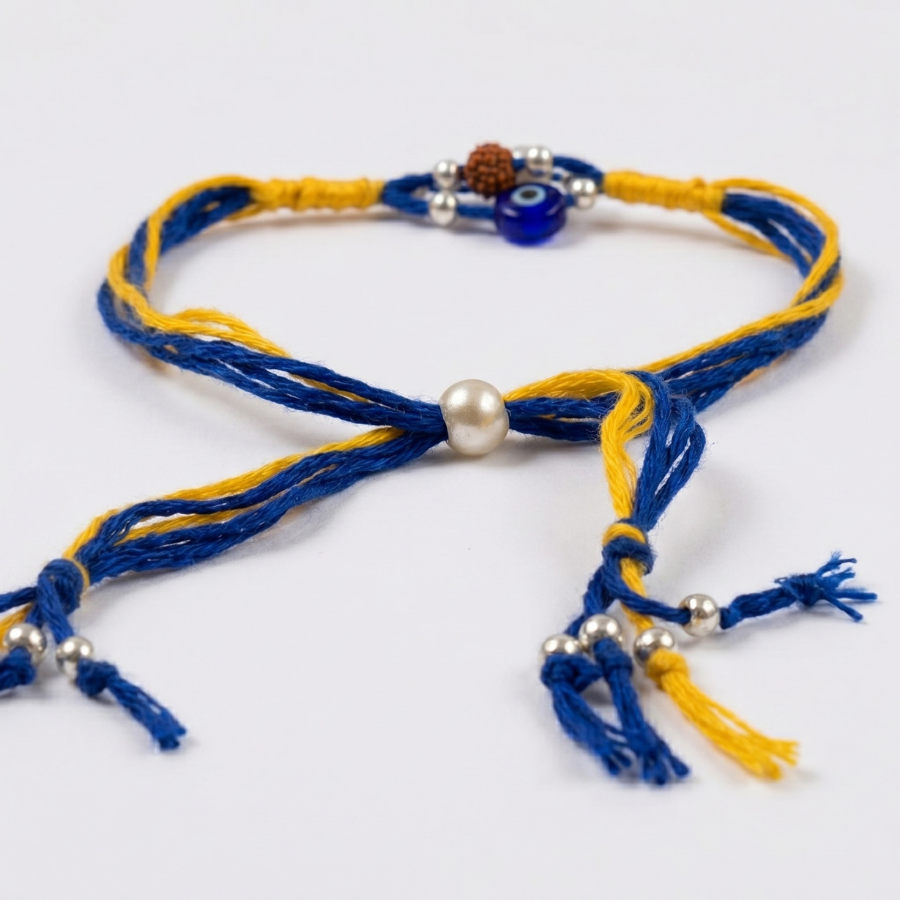Evil Eye Rudraksha Pearl Rakhi
