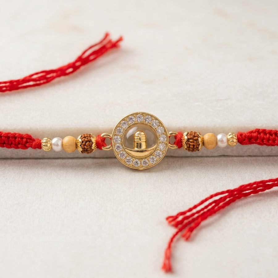 Shivling Divine Rudraksha Rakhi