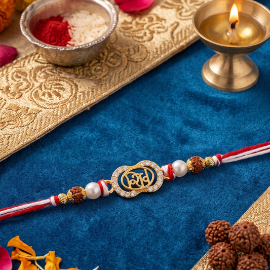 Shiv Pearl Rudraksha Rakhi
