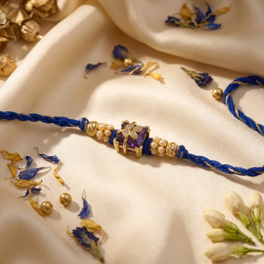 Purple Crystal Rakhi