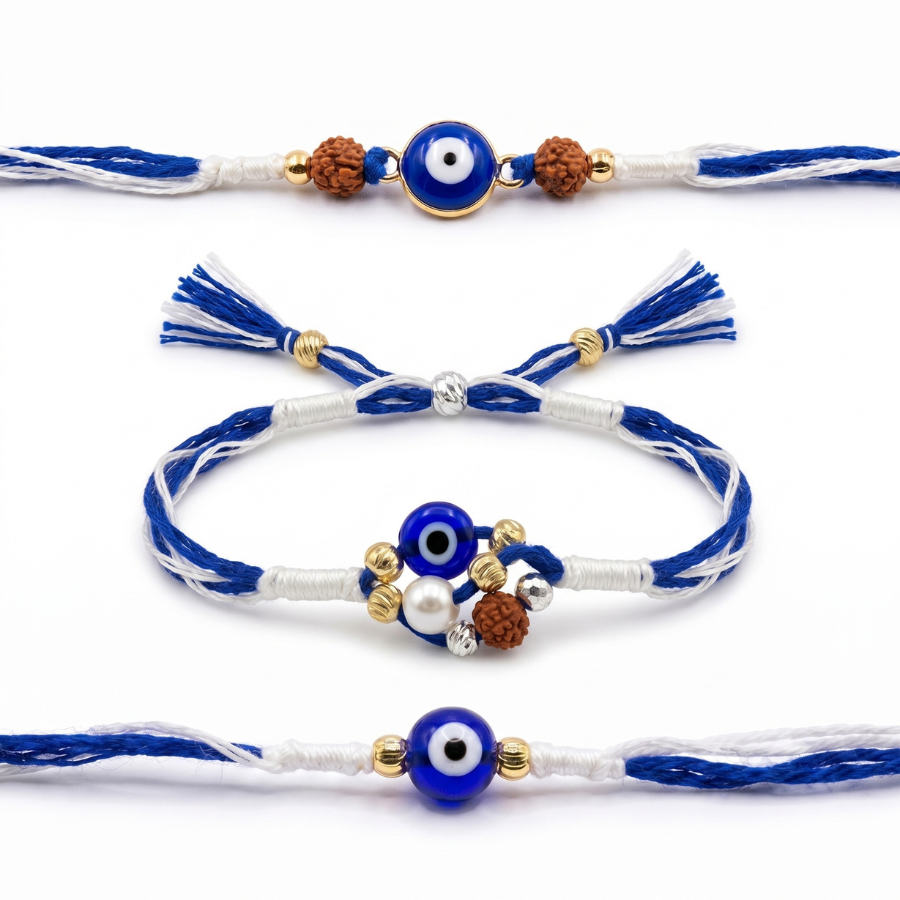 Evil Eye Rakhi Combo Set of 3
